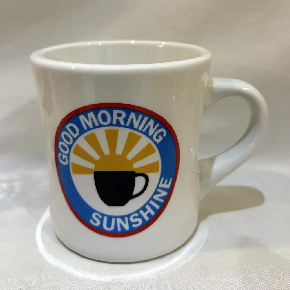 VTG Crate & Barrel Good Morning Sunshine Restaurant Ware Pottery Coffee Mug